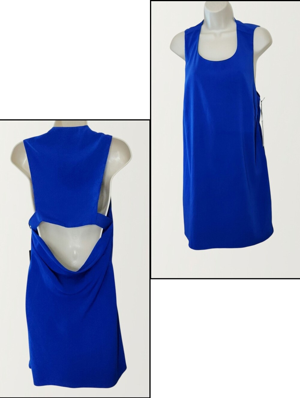 Lulus Women's Royal Blue Open Back Shift Dress Size L
